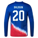 Folarin Balogun USMNT 24/25 Long Sleeve Away Jersey