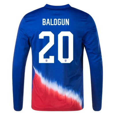 Folarin Balogun USMNT 24/25 Long Sleeve Away Jersey 01