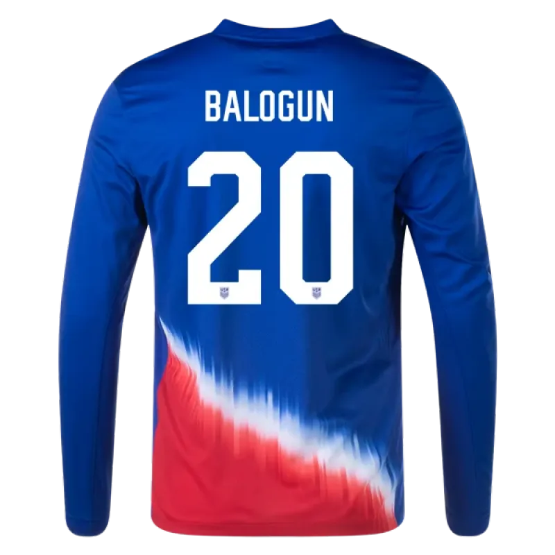 Folarin Balogun USMNT 24/25 Long Sleeve Away Jersey