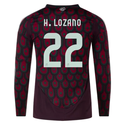 Hirving Lozano Mexico 24/25 Long Sleeve Home Jersey 01