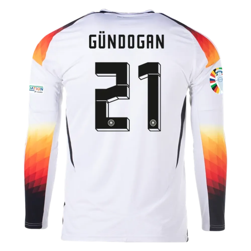 Ilkay Gündogan Germany 24/25 Long Sleeve Home Jersey