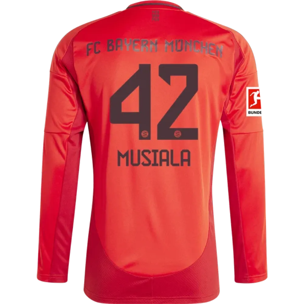 Jamal Musiala Bayern Munich 24/25 Player Long Sleeve Home Jersey