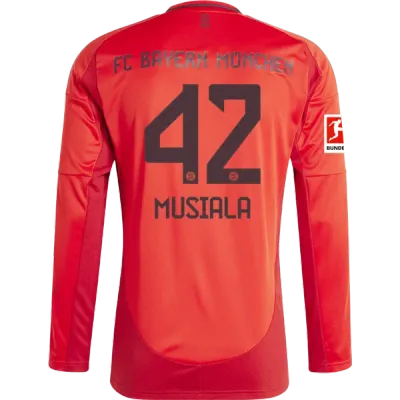 Jamal Musiala Bayern Munich 24/25 Player Long Sleeve Home Jersey 01