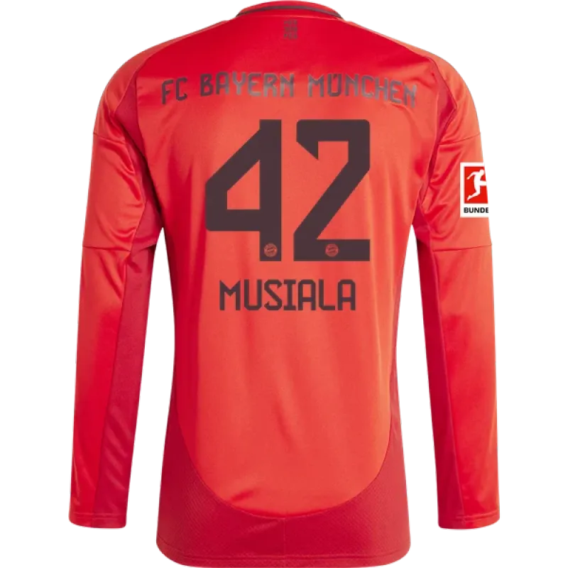 Jamal Musiala Bayern Munich 24/25 Player Long Sleeve Home Jersey