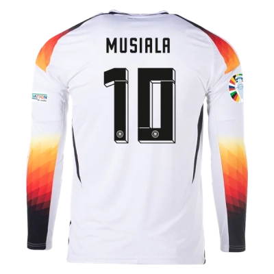 Jamal Musiala Germany 24/25 Long Sleeve Home Jersey 01