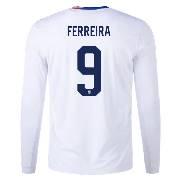 Jesus Ferreira USMNT 24/25 Long Sleeve Home Jersey