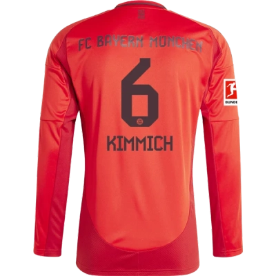 Joshua Kimmich Bayern Munich 24/25 Long Sleeve Home Jersey 01