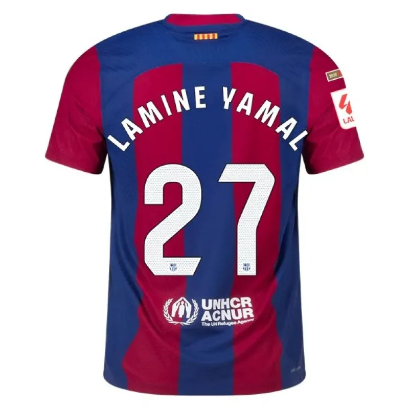 La Liga Men's Lamine Yama Barcelona Home Jersey 23/24