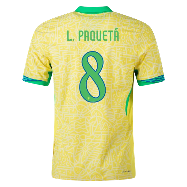 Lucas Paquetá Brazil 24/25 Home Jersey