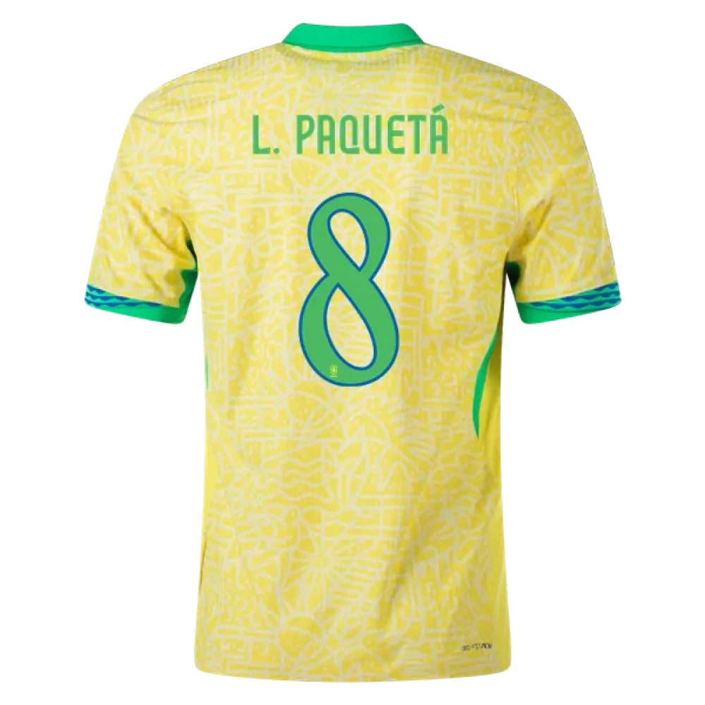 Lucas Paquetá Brazil 24/25 Home Jersey