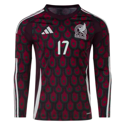 Orbelín Pineda Mexico 24/25 Long Sleeve Home Jersey 02