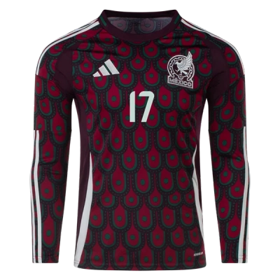 Orbelín Pineda Mexico 24/25 Long Sleeve Home Jersey 02