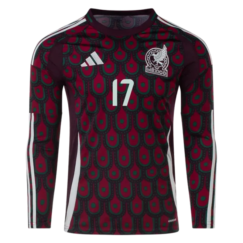 Orbelín Pineda Mexico 24/25 Long Sleeve Home Jersey