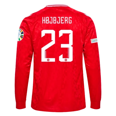 Pierre-Emile Højbjerg Denmark 24/25 Long Sleeve Home Jersey 01