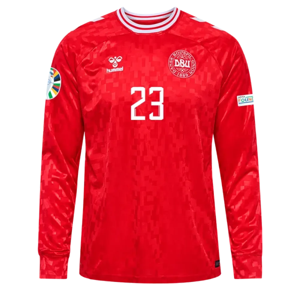 Pierre-Emile Højbjerg Denmark 24/25 Long Sleeve Home Jersey