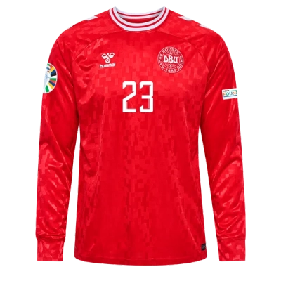 Pierre-Emile Højbjerg Denmark 24/25 Long Sleeve Home Jersey 02