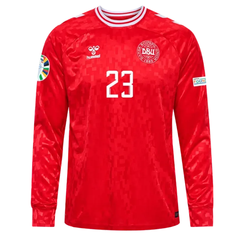 Pierre-Emile Højbjerg Denmark 24/25 Long Sleeve Home Jersey