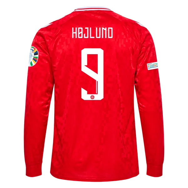 Rasmus Højlund Denmark 24/25 Long Sleeve Home Jersey