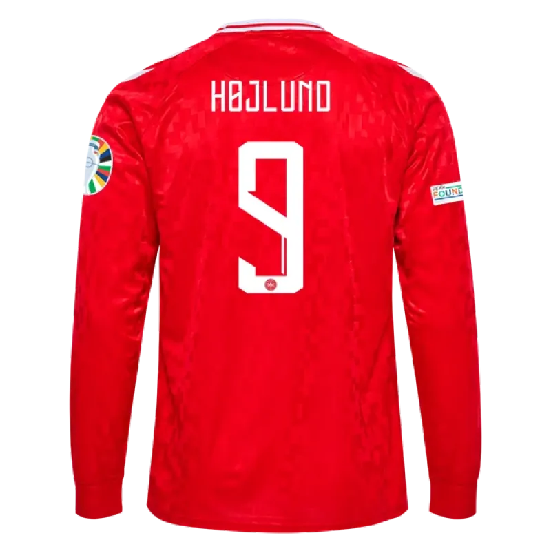 Rasmus Højlund Denmark 24/25 Long Sleeve Home Jersey