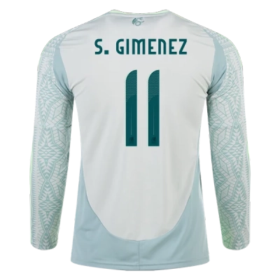 Santiago Giménez Mexico 24/25 Long Sleeve Away Jersey 01