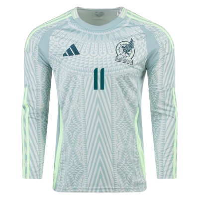 Santiago Giménez Mexico 24/25 Long Sleeve Away Jersey 02