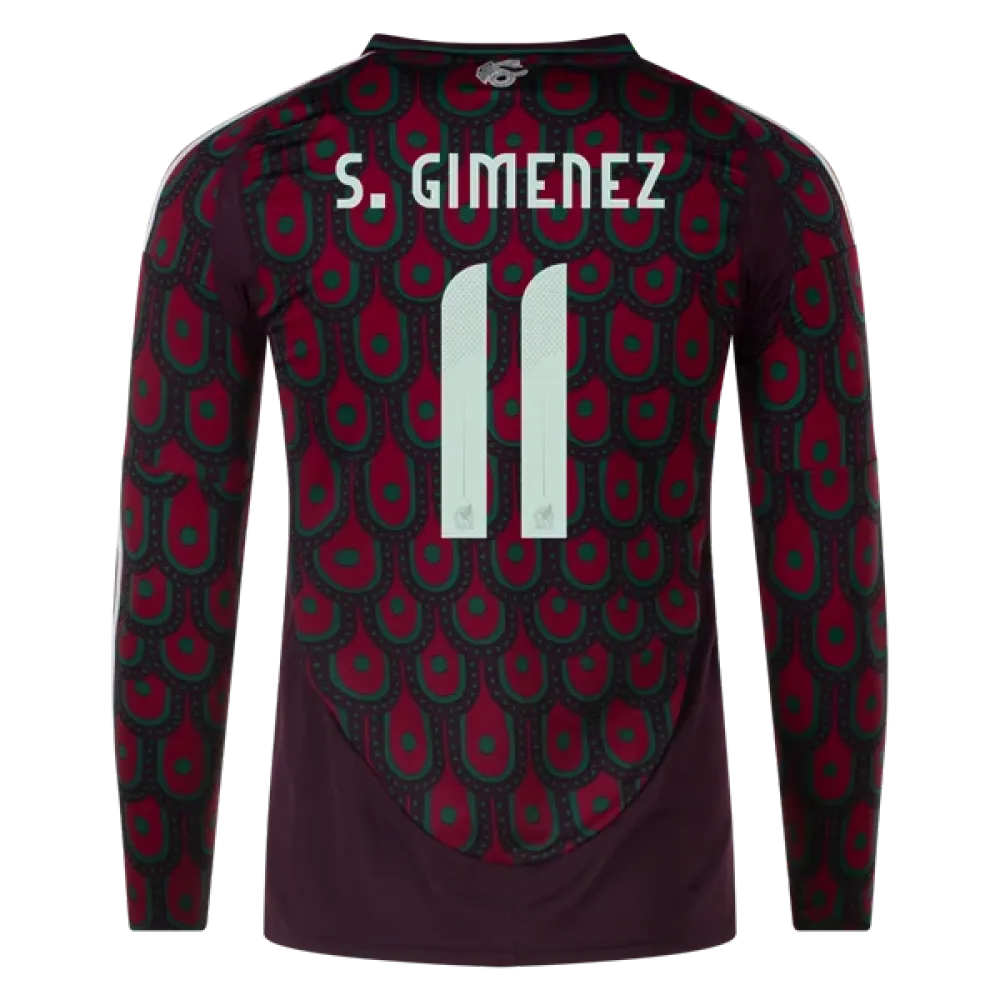 Santiago Giménez Mexico 24/25 Long Sleeve Home Jersey