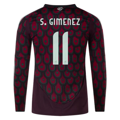Santiago Giménez Mexico 24/25 Long Sleeve Home Jersey 01