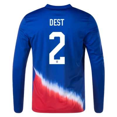 Sergiño Dest USMNT 24/25 Long Sleeve Away Jersey 01