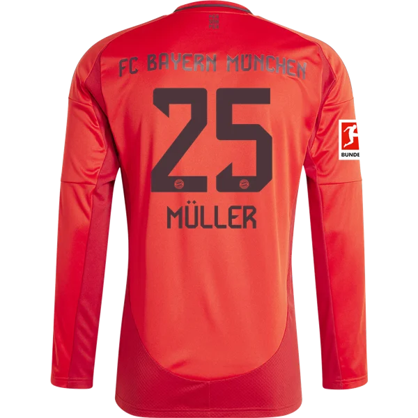 Thomas Müller Bayern Munich 24/25 Long Sleeve Home Jersey