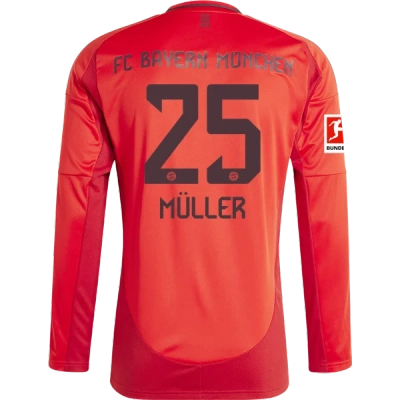 Thomas Müller Bayern Munich 24/25 Long Sleeve Home Jersey 01