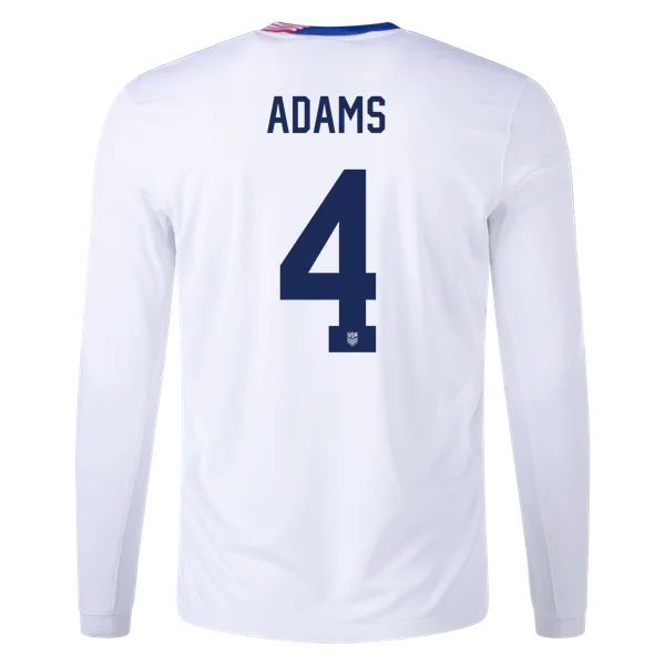 Tyler Adams USMNT 24/25 Long Sleeve Home Jersey