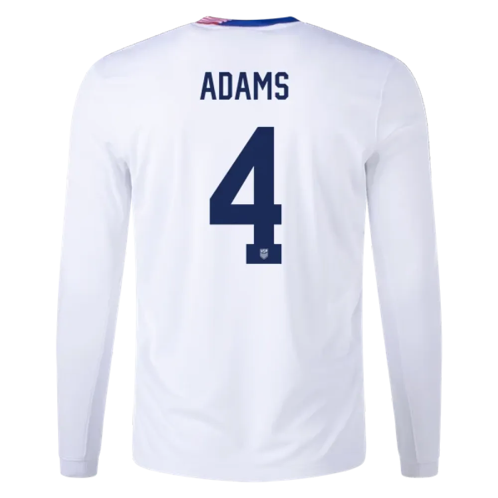 Tyler Adams USMNT 24/25 Long Sleeve Home Jersey