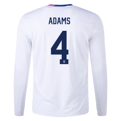 Tyler Adams USMNT 24/25 Long Sleeve Home Jersey 01