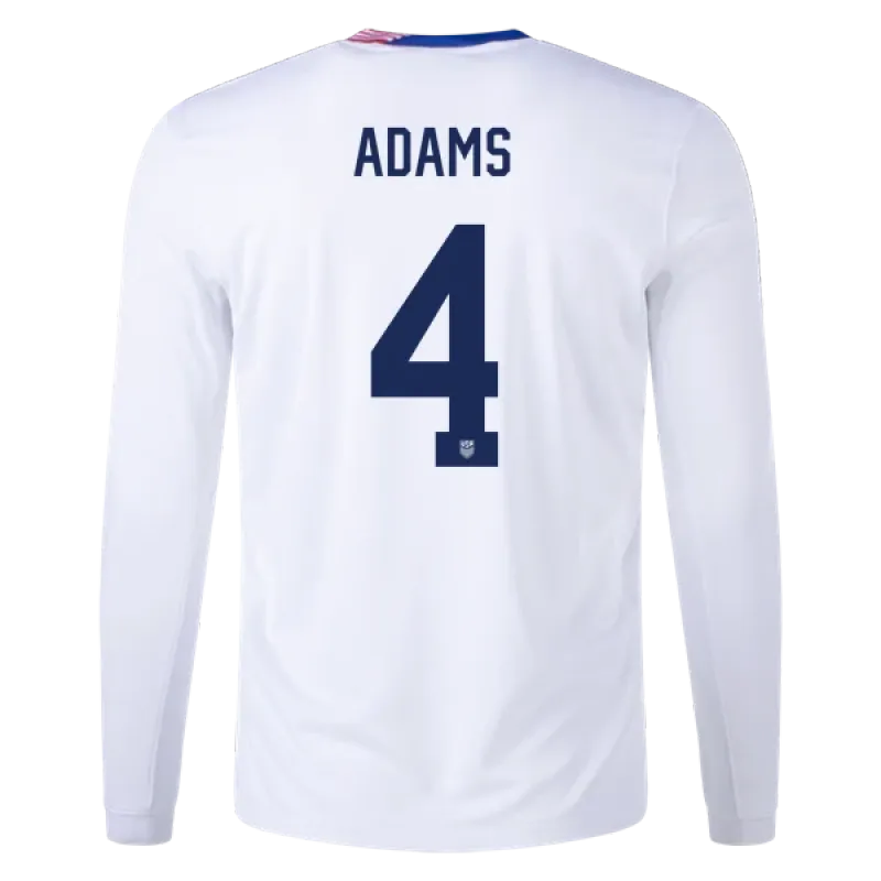 Tyler Adams USMNT 24/25 Long Sleeve Home Jersey