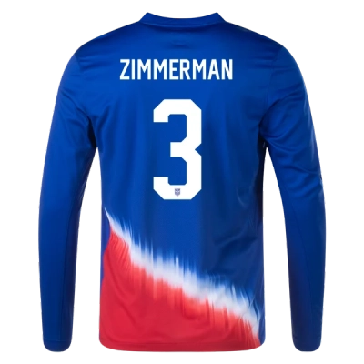 Walker Zimmerman USMNT 24/25 Long Sleeve Away Jersey 01
