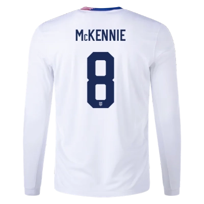 Weston McKennie USMNT 24/25 Long Sleeve Home Jersey 01