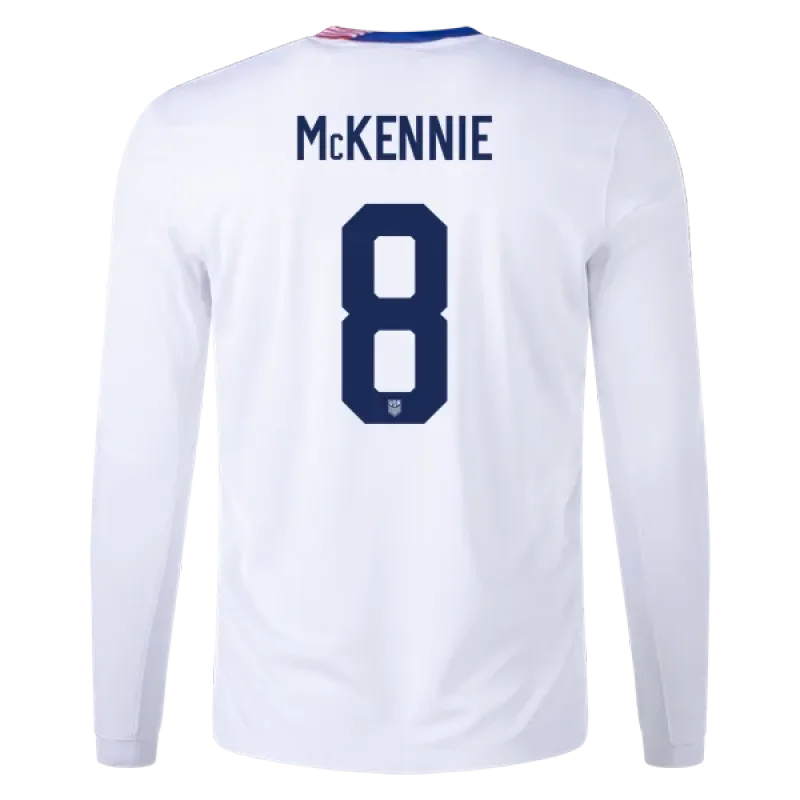 Weston McKennie USMNT 24/25 Long Sleeve Home Jersey