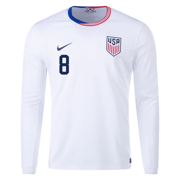 Weston McKennie USMNT 24/25 Long Sleeve Home Jersey