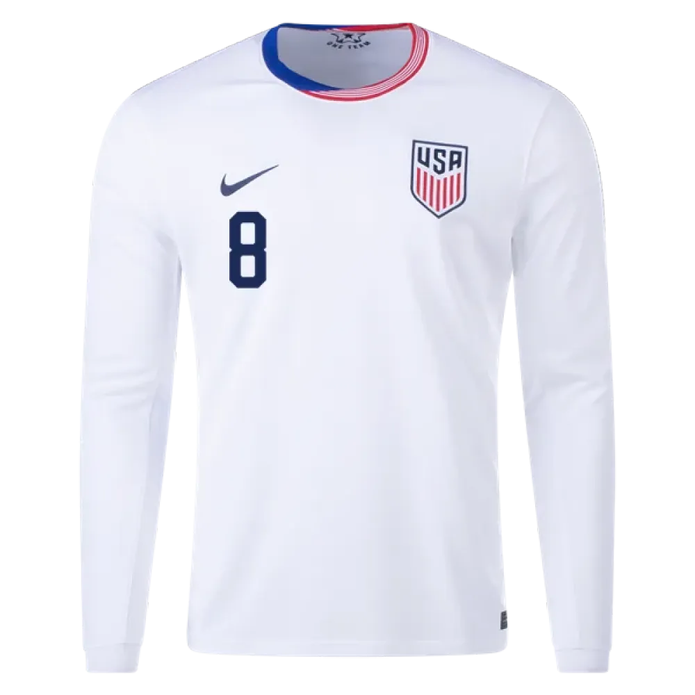 Weston McKennie USMNT 24/25 Long Sleeve Home Jersey