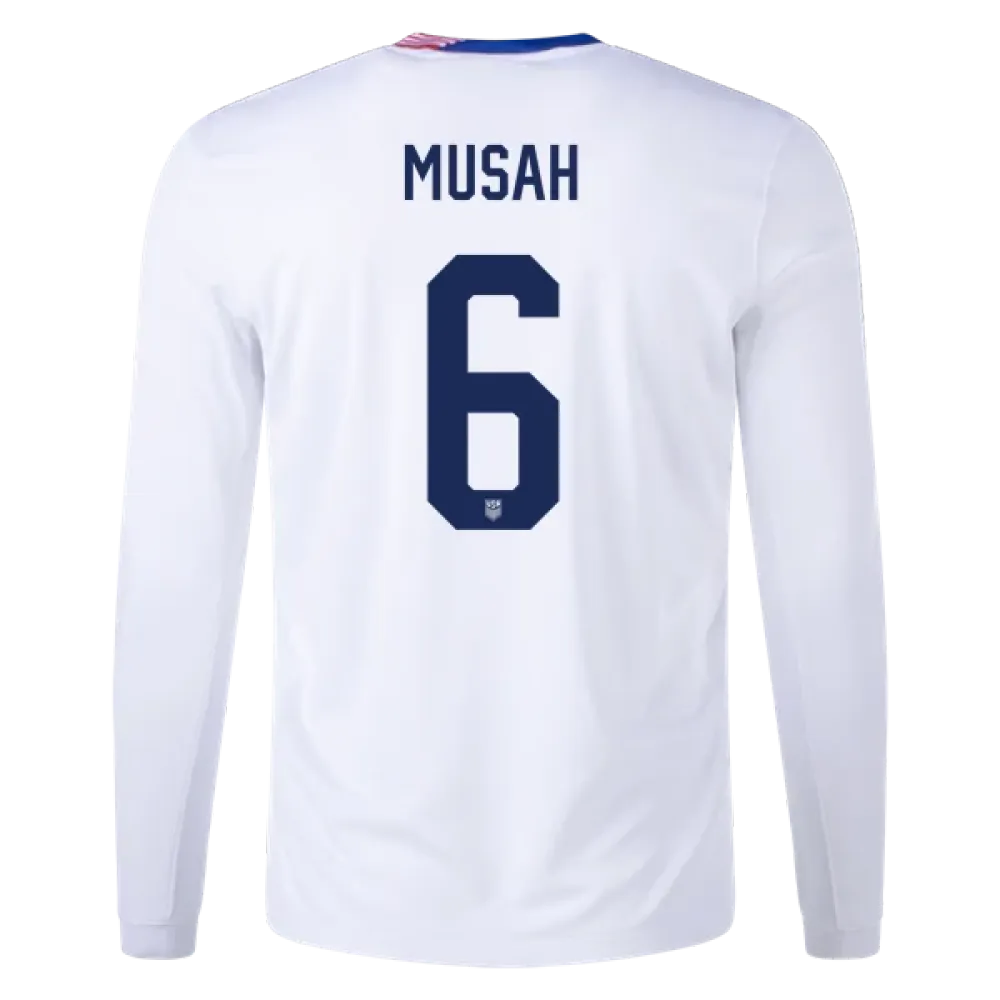 Yunus Musah USMNT 24/25 Long Sleeve Home Jersey