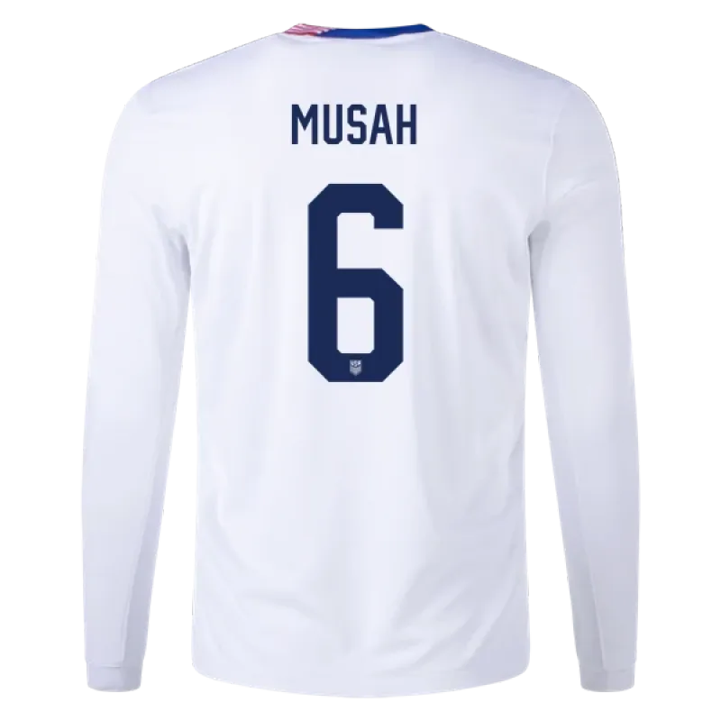 Yunus Musah USMNT 24/25 Long Sleeve Home Jersey