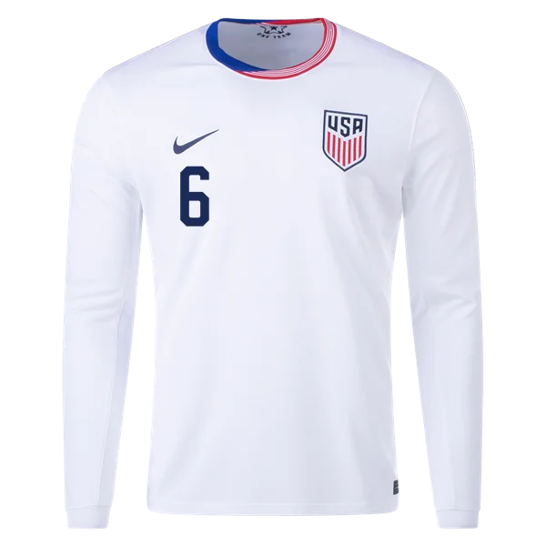 Yunus Musah USMNT 24/25 Long Sleeve Home Jersey