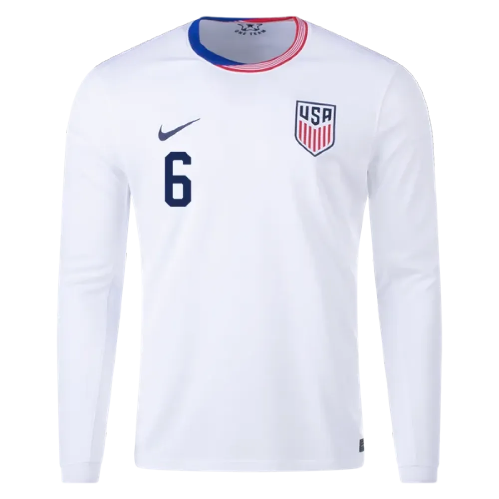 Yunus Musah USMNT 24/25 Long Sleeve Home Jersey