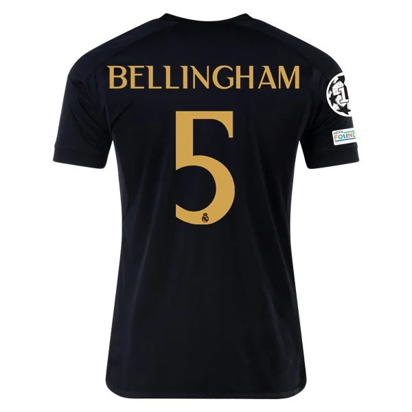 La Liga Men's Replica Bellingham Real Madrid Third Jersey 23/24 - UCL
