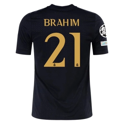 La Liga Men's Replica Brahim Real Madrid Lifestyler Third Jersey 23/24 - UCL 01