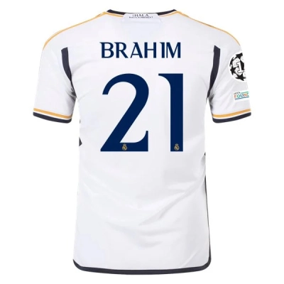 La Liga Men's Replica Brahim Real Madrid Home Jersey 23/24 01