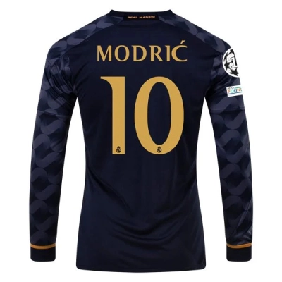La Liga Men's Replica Modric Real Madrid Long Sleeve Away Jersey 23/24 01