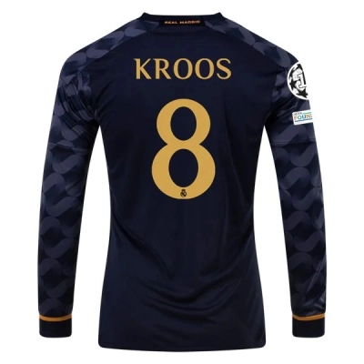 La Liga Men's Replica Kroos Real Madrid Long Sleeve Away Jersey 23/24 01
