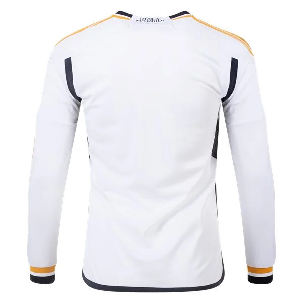 La Liga Men's Replica Real Madrid Long Sleeve Home Jersey 23/24