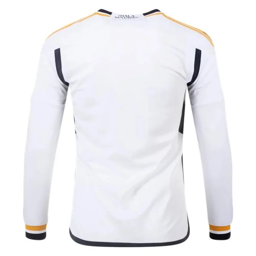 La Liga Men's Replica Real Madrid Long Sleeve Home Jersey 23/24
